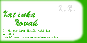 katinka novak business card